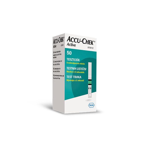 AccuChek Active Glucose vércukorszintmérő tesztcsík (50x)