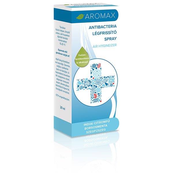 Aromax Antibacteria citromfű-borsosmenta-szegfűszeg légfrissítő spray (20ml)