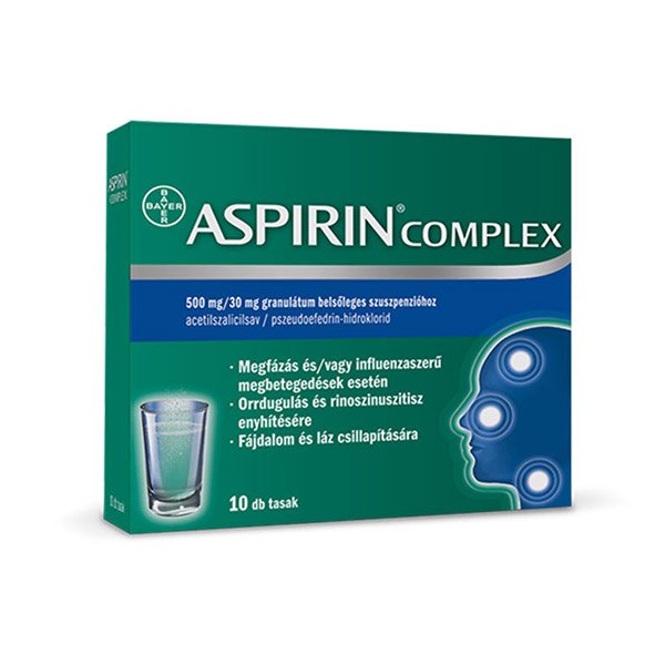 Aspirin Complex 500 mg/30 mg granulátum (10x)