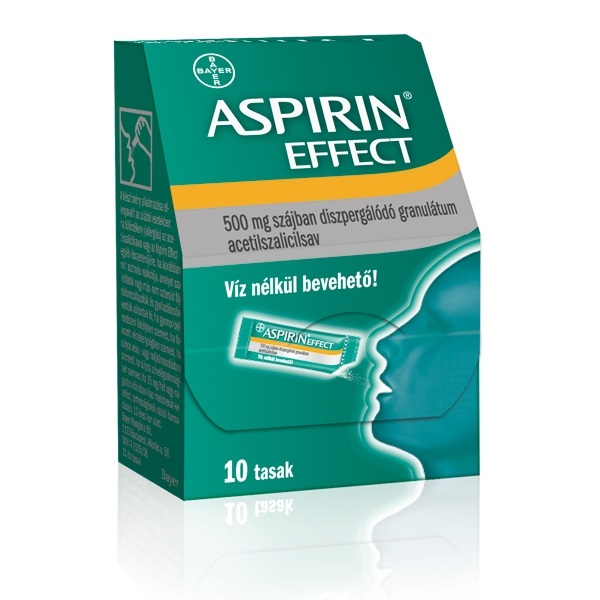 Aspirin Effect 500mg szájban diszpergálódó granulátum (10x)