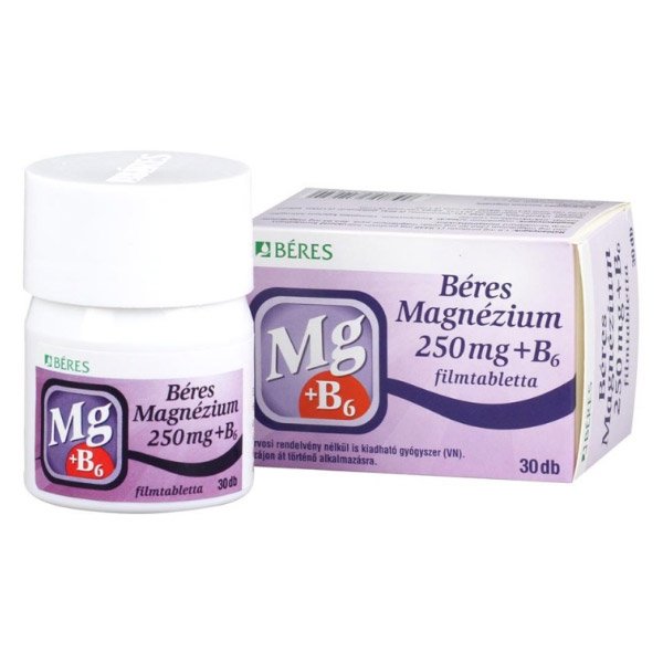 Béres Magnézium 250 mg+B6 filmtabletta (30x)