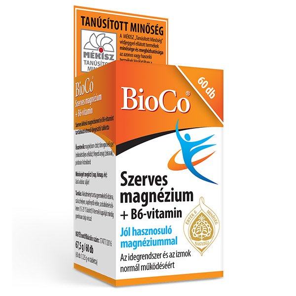 Bioco Szerves Magnézium + B6-vitamin tabletta (60x)