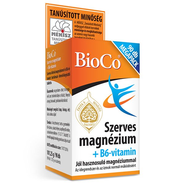 Bioco Szerves Magnézium + B6-vitamin tabletta (90x)