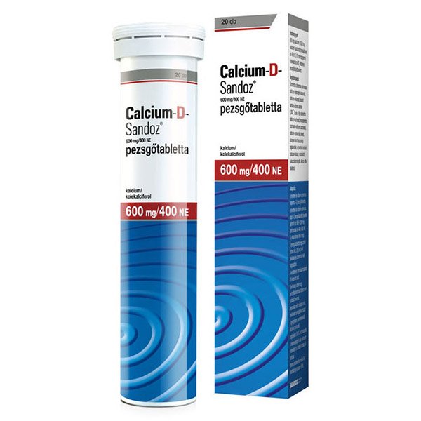 Calcium-D-Sandoz 600 mg/400 NE pezsgőtabletta (20x)