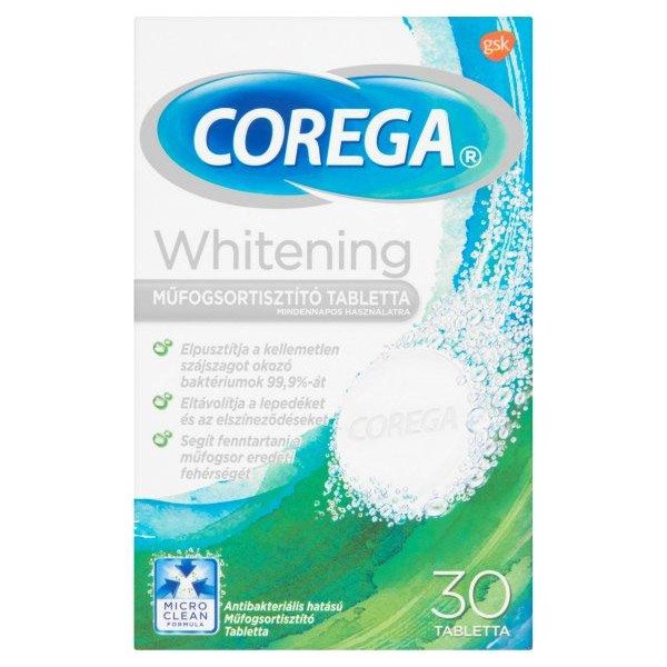 Corega Whitening műfogsortisztító tabletta (30x)
