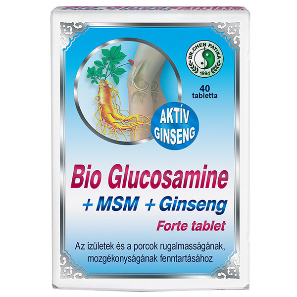Dr. Chen Bio-Glucosamine + MSM + Ginseng Forte tabletta (40x)