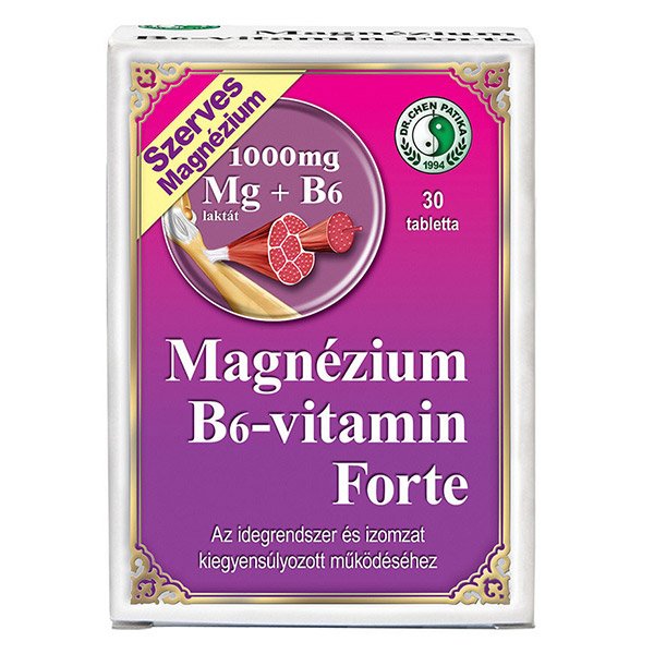 Dr. Chen Magnézium + B6-vitamin Forte tabletta (30x)