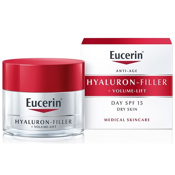 Eucerin Hyaluron-Filler + Volume Lift (bőrfeszesítő nappali arckrém száraz bőrre) (50ml)