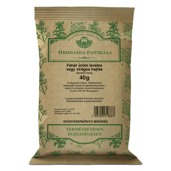 Herbária Fehér üröm leveles vagy virágos hajtás tea (40g)