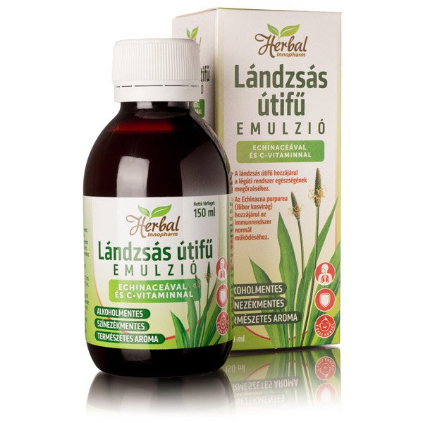 Innopharm Herbal Lándzsás útifű szirup echinaceával és C-vitaminnal (150ml)