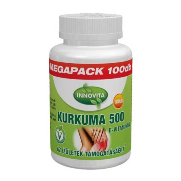 InnoVita Kurkuma 500 mg + E-vitamin tabletta (100x)