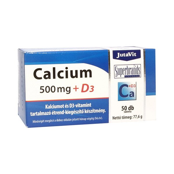 JutaVit Calcium 500 mg + D3-vitamin tabletta (50x)