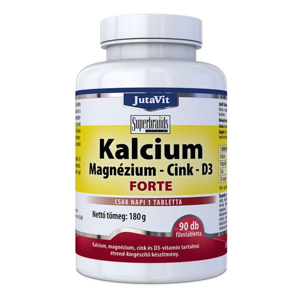 JutaVit Kalcium-Magnézium-Cink-D3 Forte tabletta (90x)