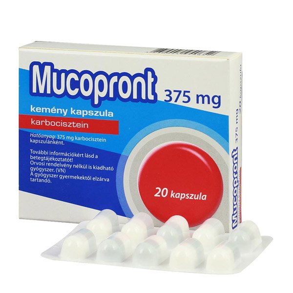 Mucopront 375 mg kemény kapszula (20x)