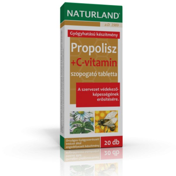 Naturland Propolisz + C-vitamin tabletta (20x)