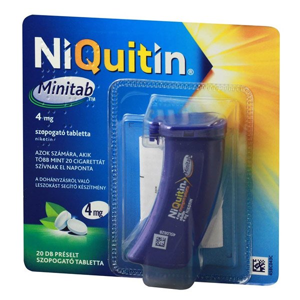 NiQuitin Minitab 4 mg préselt szopogató tabletta (20x)
