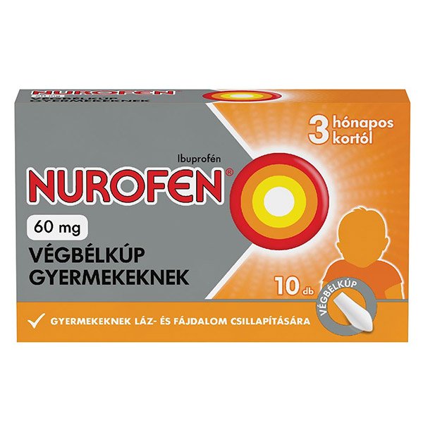 Nurofen 60 mg végbélkúp gyermekeknek (10x)