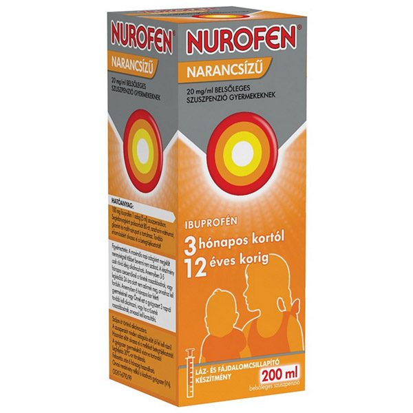 Nurofen narancs 20 mg/ml belsőleges szuszpenzió gyermekeknek (200ml)