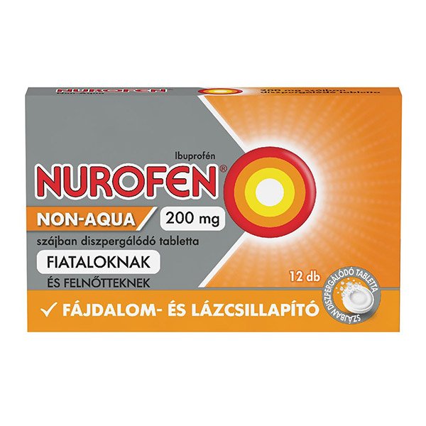 Nurofen Non-Aqua 200mg szájban diszpergálódó tabletta fiataloknak (12x)