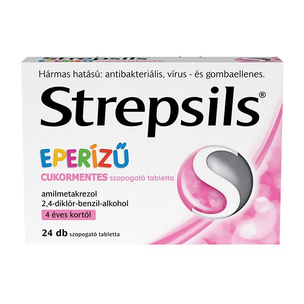 Strepsils eperízű cukormentes szopogató tabletta (24x)