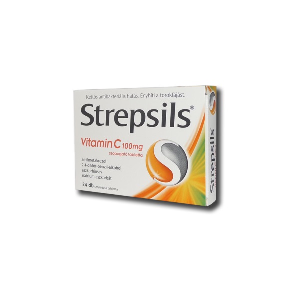 Strepsils Vitamin C 100 mg szopogató tabletta (24x)