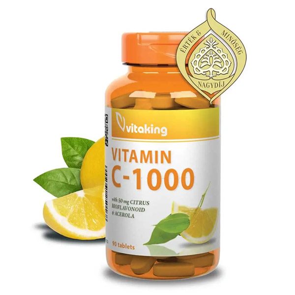 Vitaking C-vitamin 1000 mg bioflavonoid tabletta (90x)