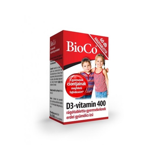 BioCo D3-vitamin 400 IU rágótabletta gyermeknek (60x)