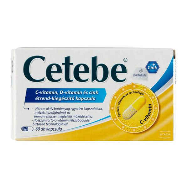 Cetebe C-vitamin, D-vitamin és Cink kapszula (60x)