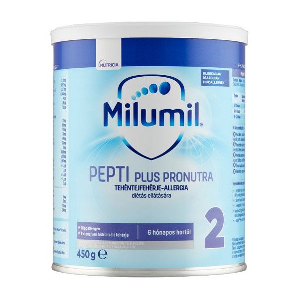 Milumil Pepti Plus 2 Pronutra tápszer (450g)