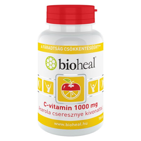 Bioheal C-vitamin 1000 mg + Acerola cseresznye kivonattal filmtabletta (70x)