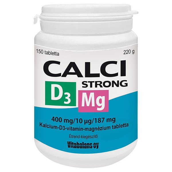 Vitabalans oy Calci Strong + D3-vitamin + Mg tabletta (150x)