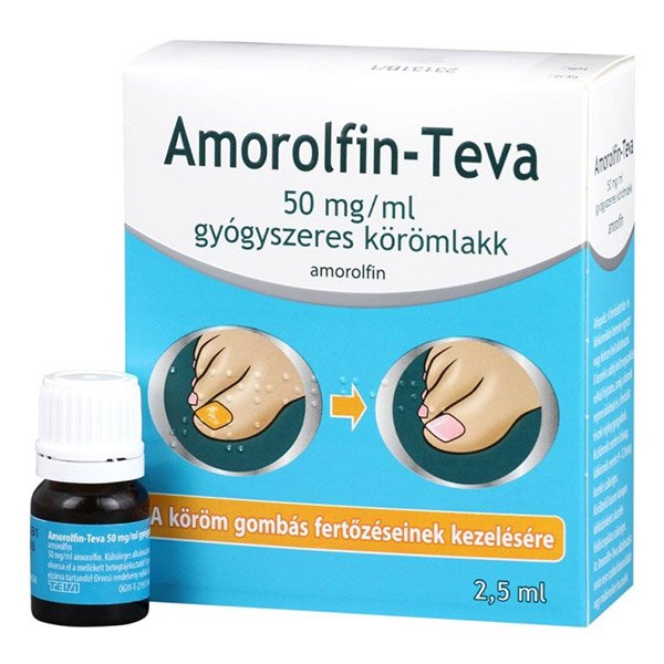 Amorolfin-TEVA 50 mg/ml gyógyszeres körömlakk (2,5ml)