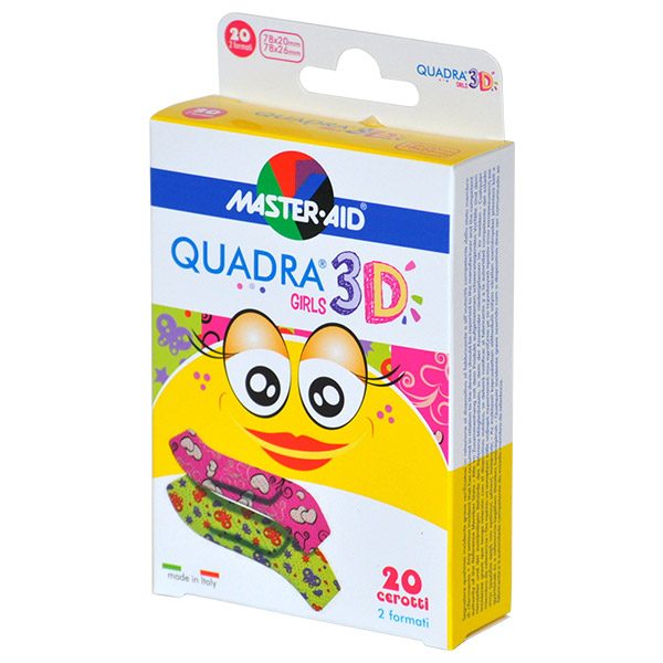 Master-Aid Quadra 3D Girls Sensitive gyermek sebtapasz (20x)
