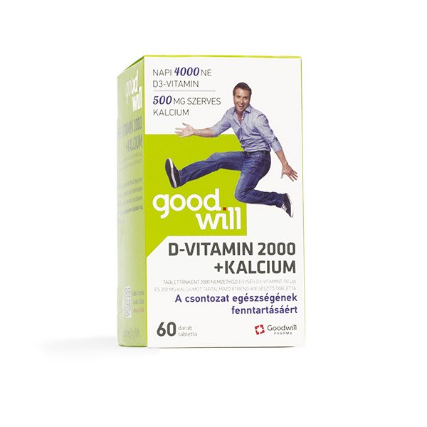 Goodwill D-vitamin 2000 NE + Kalcium tabletta (60x)