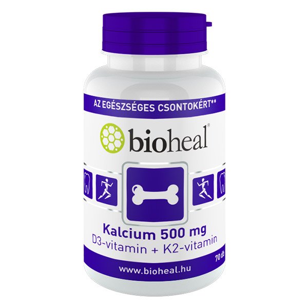 Bioheal Kalcium 500 mg + D3-vitamin + K2-vitamin filmtabletta (70x)