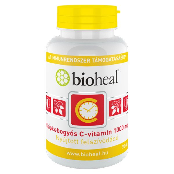 Bioheal Csipkebogyós C-vitamin 1000 mg filmtabletta nyújtott felszívódással (70x)