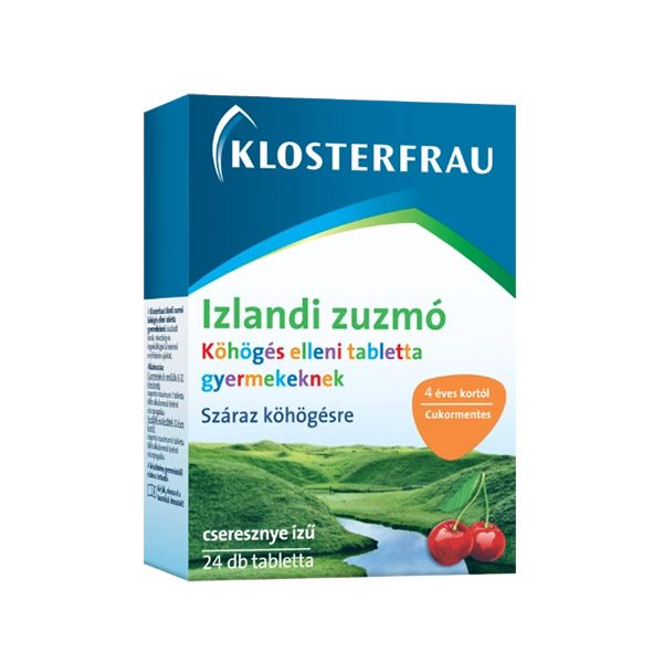Klosterfrau Izlandi zuzmó köhögés elleni tabletta gyermekeknek (24x)