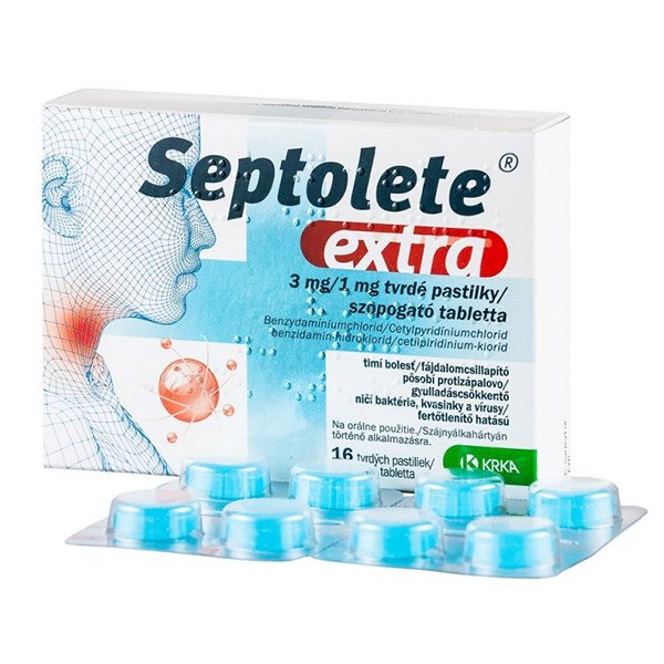 Septolete Extra 3 mg/1 mg szopogató tabletta (16x)