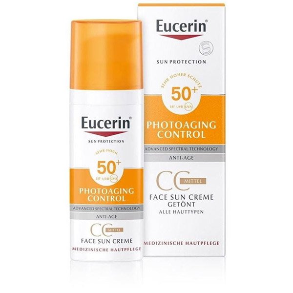 Eucerin Sun Photoaging Control (színezett napozó krém arcra SPF 50+) (50ml)