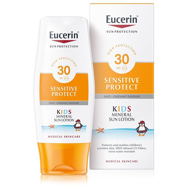 Eucerin Sun Sensitive Protect (gyermek naptej ásványi szűrővel SPF 30) (150ml)
