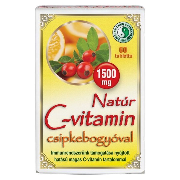 Dr. Chen Natúr C-vitamin 1500 mg filmtabletta csipkebogyóval (60x)