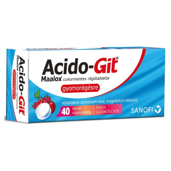 Acido-GIT Maalox cukormentes rágótabletta (40x)