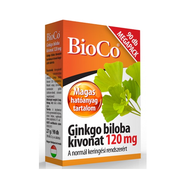BioCo Ginkgo Biloba kivonat 120 mg tabletta (90x)