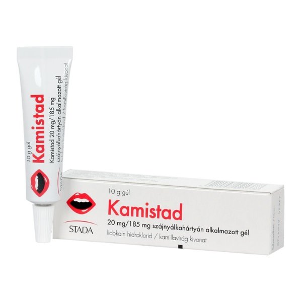 Kamistad 20 mg/185 mg szájnyálkahártyán alkalmazott gél (10g)
