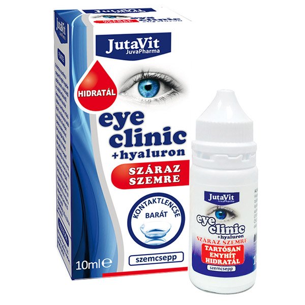Ft - JutaVit Eye Clinic+Hyaluron szemcsepp száraz szemre 10ml - Egészségpláza Budapest