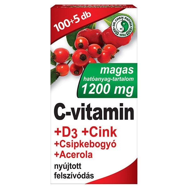 Dr. Chen 1200 mg C-vitamin + D3-vitamin filmtabletta (105x)