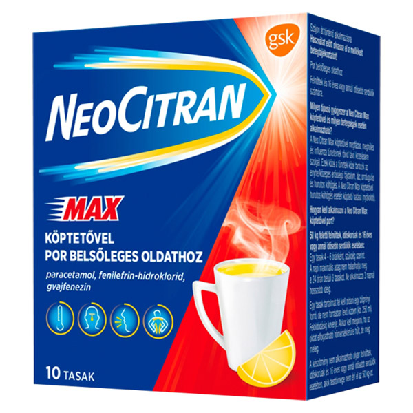Neo Citran Max köptetővel por belsőleges oldathoz (10x)