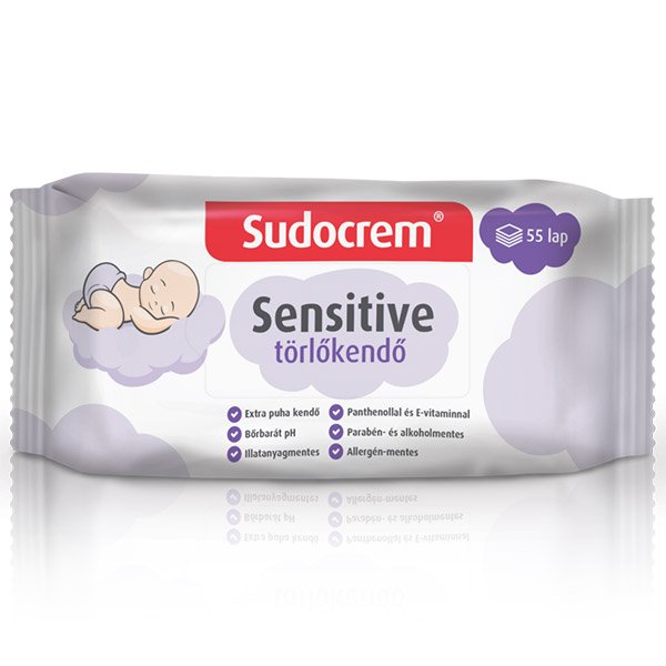 Sudocrem Sensitive törlőkendő (55x)