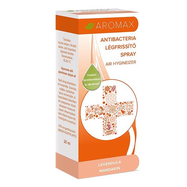 Aromax Antibacteria levendula-mandarin légfrissítő spray (20ml)