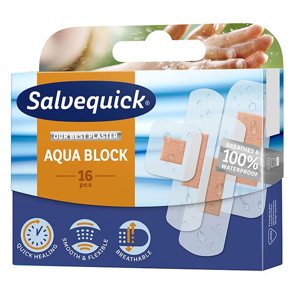 Salvequick Aqua Block vízálló ragtapasz (16x)